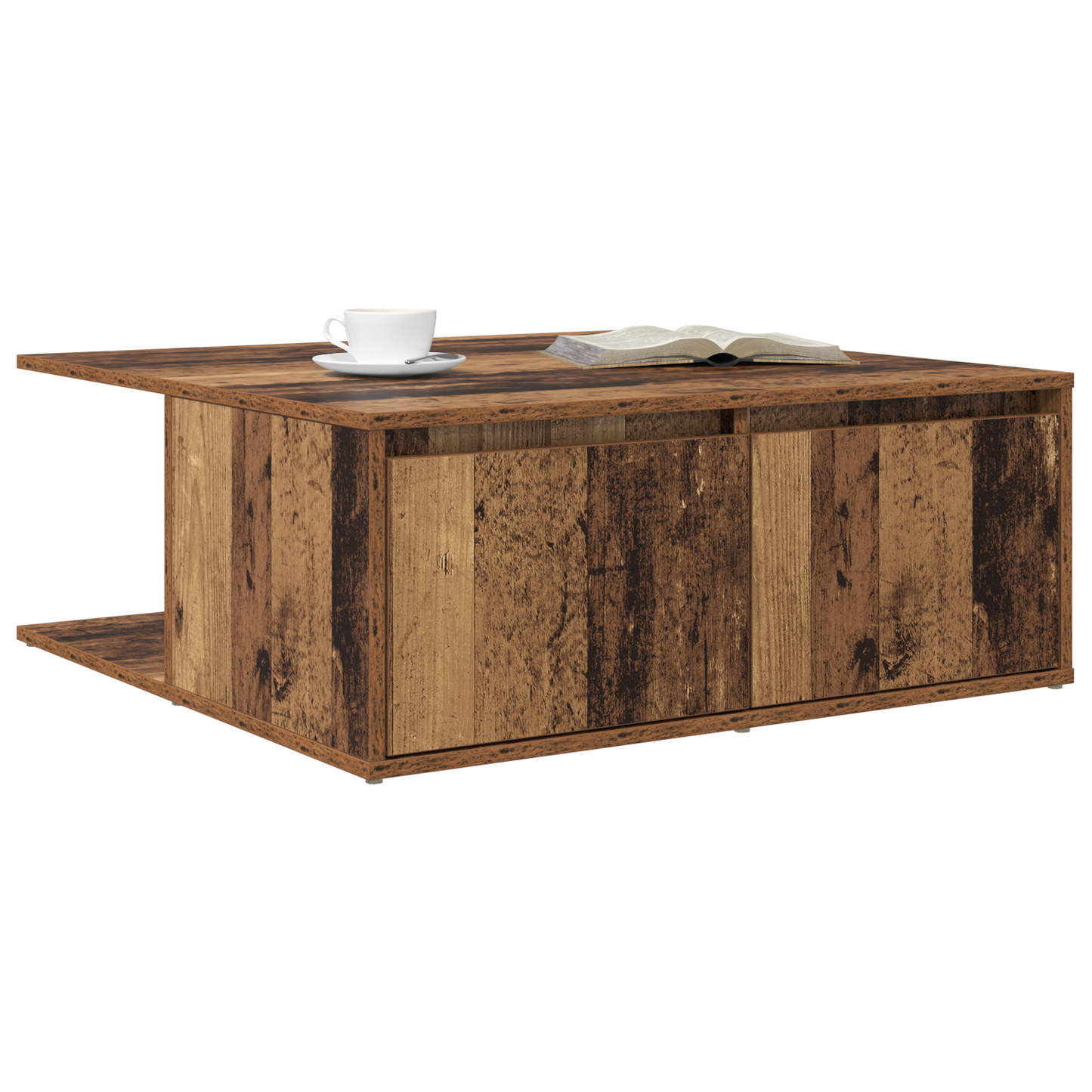 Salongbord Sofabord Gammelt Tre med skuff 80 x 80 x 31 cm
