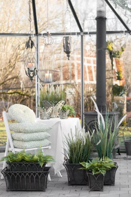 Blomsterpotte Blomsterkrukke hvelv Metall 52x28,5x23cm 2-pak