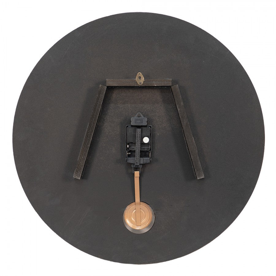 Veggklokke med bevegelig pendel 58x4 cm Brun MDF