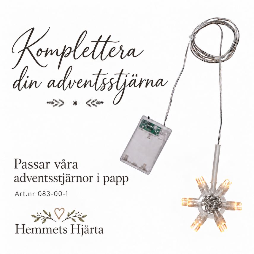 Adventsstjerne med stripe 77 cm Hvit/Rød