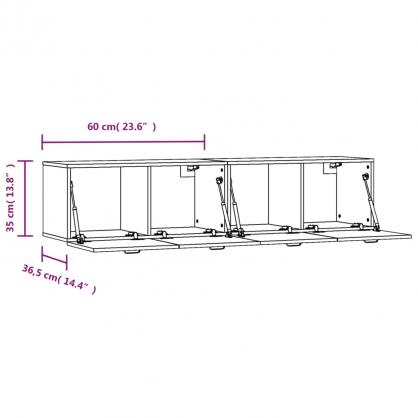 Veggskap gr sonoma 60x36,5x35 cm konstruert tre 2 stk. , hemmetshjarta.no