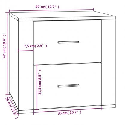 Nattbord sort 50x39x47 cm , hemmetshjarta.no