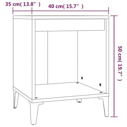 Nattbord Sengbord 40x35x50 cm sonoma eik , hemmetshjarta.no