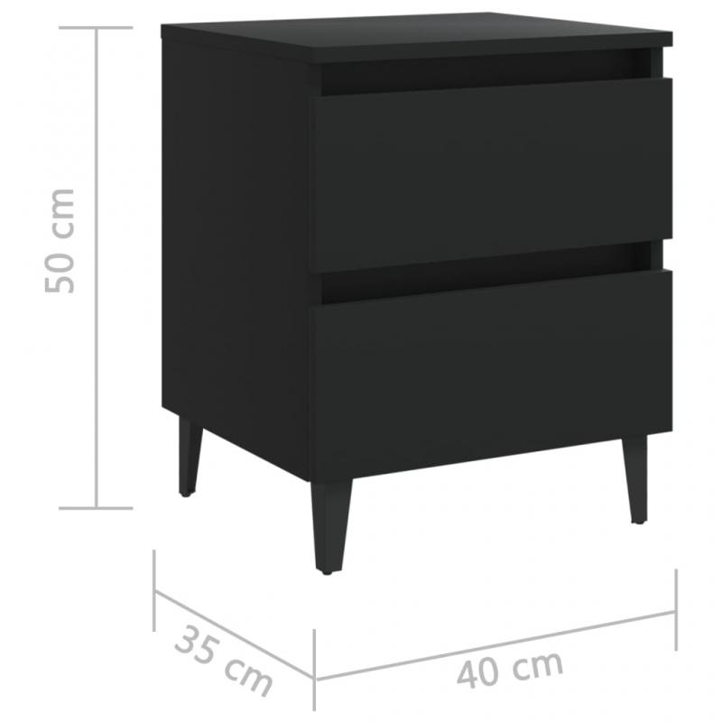 Nattbord Sengbord 40x35x50 cm sort , hemmetshjarta.no