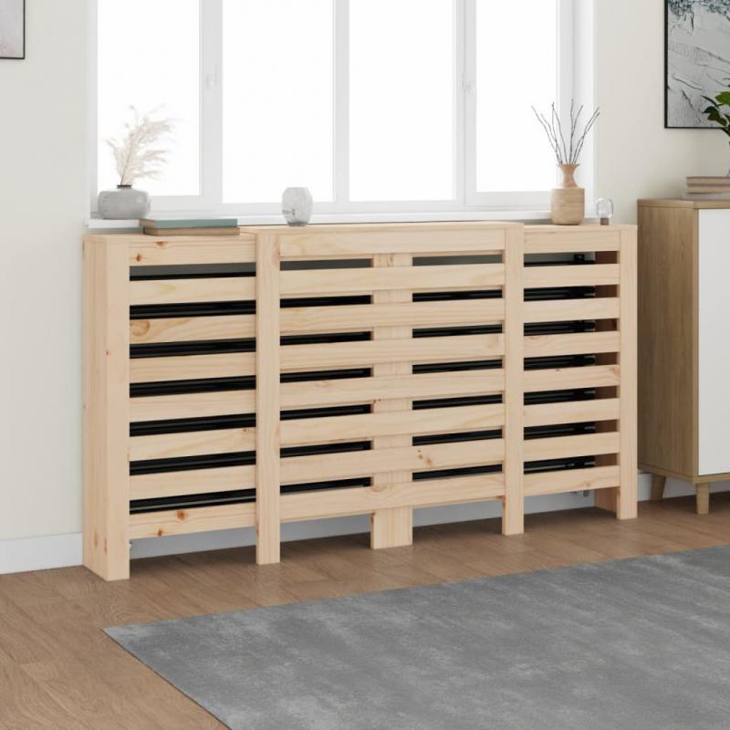 Radiatordeksel massiv furu horisontale lameller natur 210x21x85 cm , hemmetshjarta.no