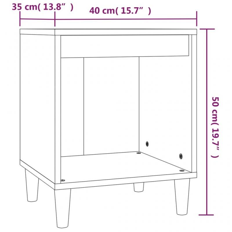 Nattbord Sengbord 40x35x50 cm gr sonoma , hemmetshjarta.no