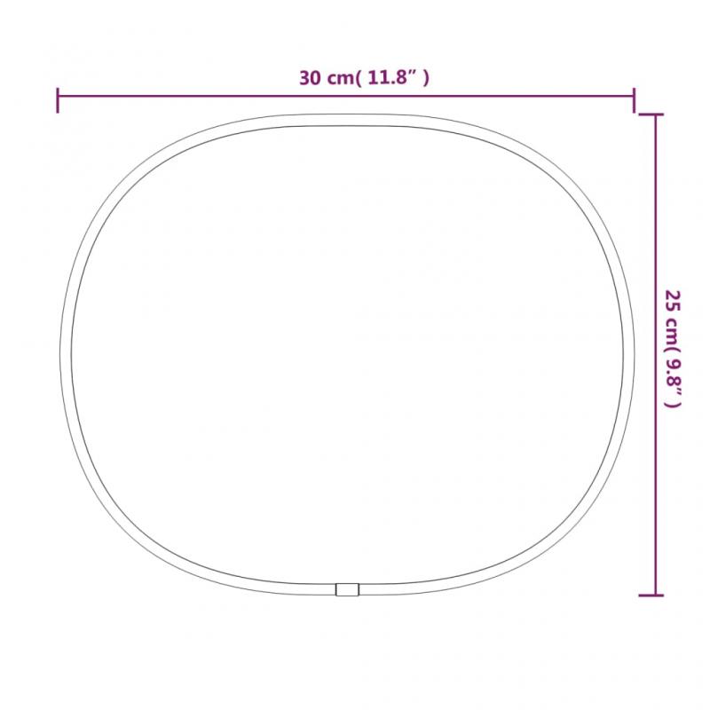 Veggspeil oval sort 30x25 cm , hemmetshjarta.no