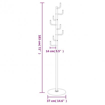 Garderobestativ Kleshenger sort 183 cm pulverlakkert jern , hemmetshjarta.no