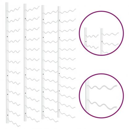 Vinstativ Veggmontert for 72 flasker hvitt jern , hemmetshjarta.no