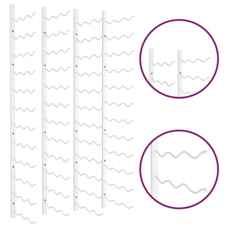 Vinstativ Veggmontert for 72 flasker hvitt jern , hemmetshjarta.no
