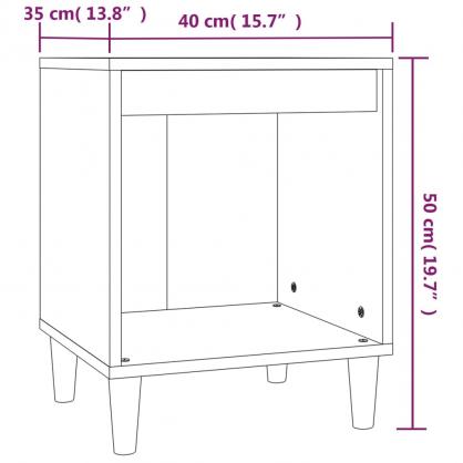 Nattbord Sengbord 40x35x50 cm hvit hyglans , hemmetshjarta.no