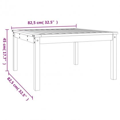 Bord til hage 82,5x82,5x45 cm honningbrun massiv furu , hemmetshjarta.no