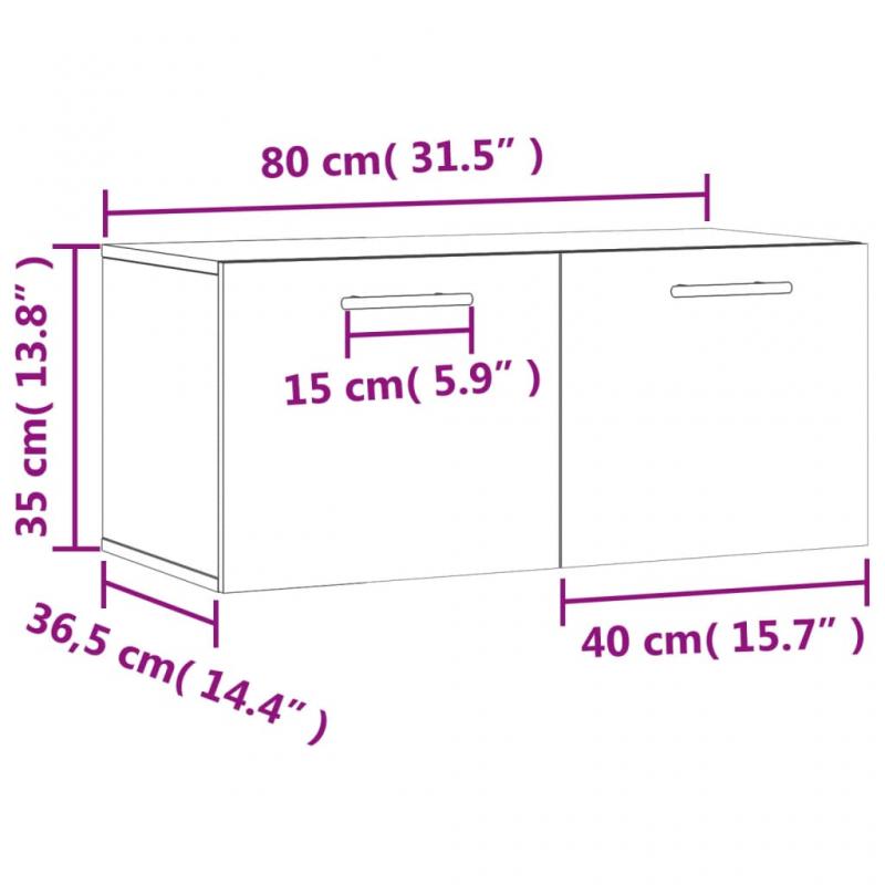 Veggskap hvit 80x36,5x35 cm konstruert tre , hemmetshjarta.no