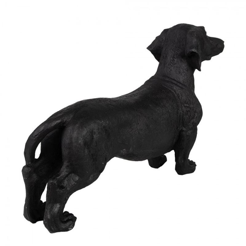 Dekorasjon Figur Hund 37x11x23 Cm Sort polyresin , hemmetshjarta.no