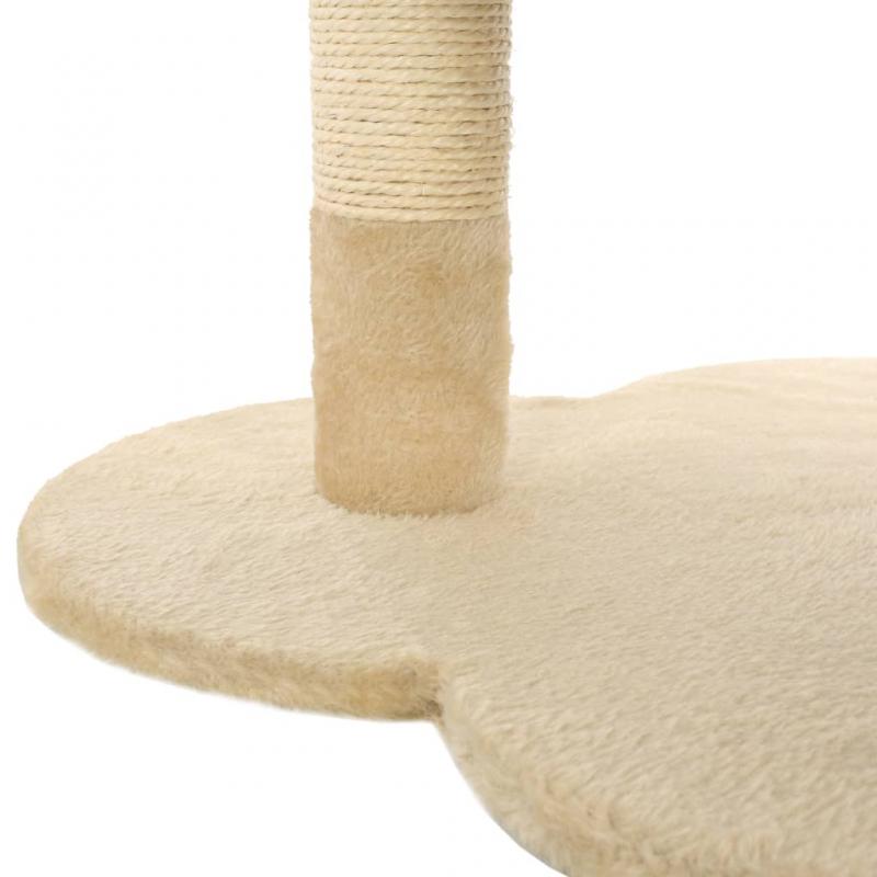 Kattembel Kloretre med klorestolpe i sisal 50 cm beige og brun , hemmetshjarta.no