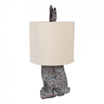 Bordlampe Kanin  20x43 cm Brun beige , hemmetshjarta.no