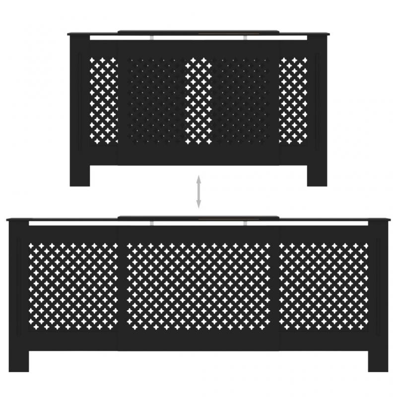 Radiatordeksel MDF mnster sort 205 cm , hemmetshjarta.no