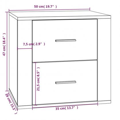 Nattbord Rkt eik 50x39x47 cm , hemmetshjarta.no