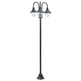 Hagebelysning Lyktestolpe for hage E27 220 cm aluminium 3 lamper , hemmetshjarta.no