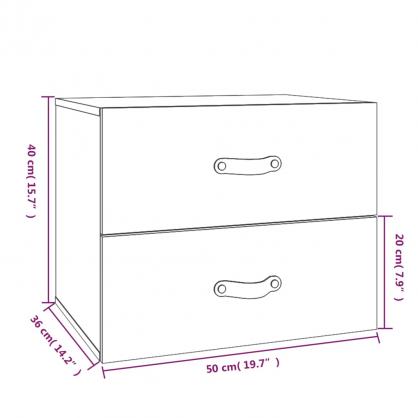 Veggmontert nattbord gr 50x36x40 cm , hemmetshjarta.no