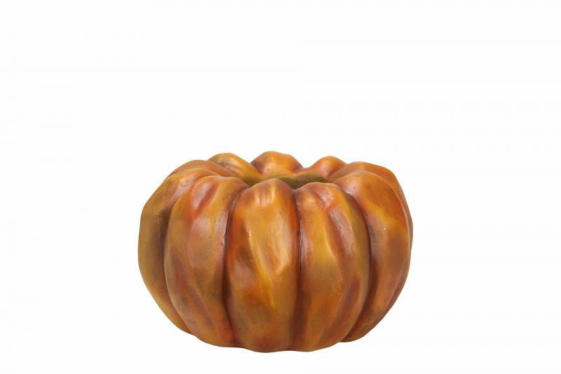 Lykt/ lysestake 2-pakning Pumpkin Orange Poly 11x7cm , hemmetshjarta.no