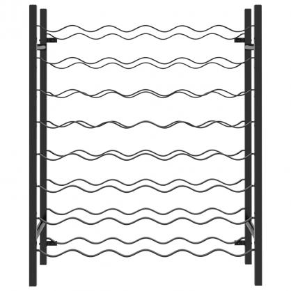 Vinstativ for 48 flasker svart metall , hemmetshjarta.no