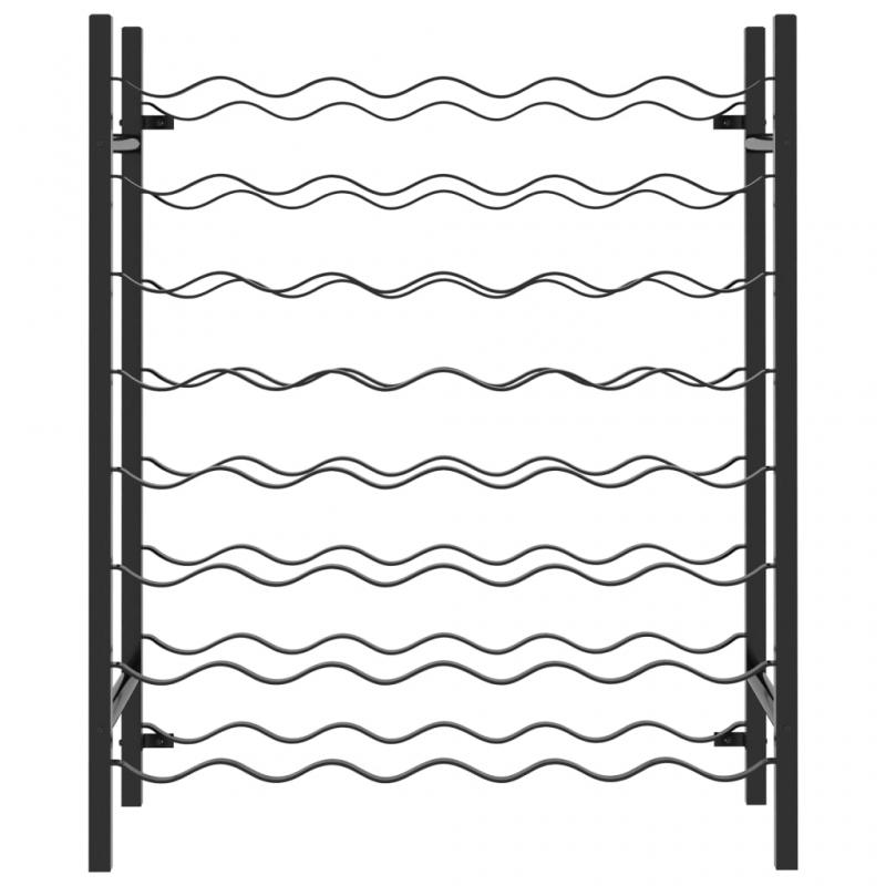 Vinstativ for 48 flasker svart metall , hemmetshjarta.no