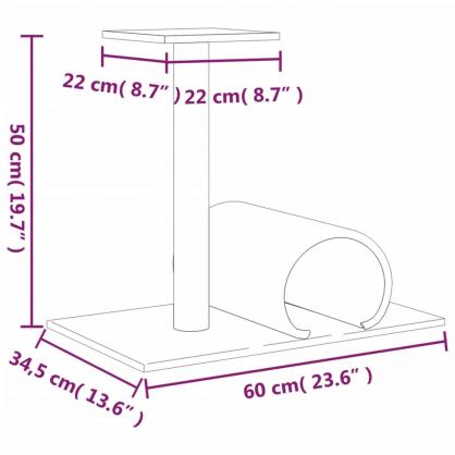 Kattembel Klorestolpe med tunnel kremhvit 60x34,5x50 cm , hemmetshjarta.no