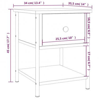 Nattbord Sengbord 34x35,5x45 cm sort , hemmetshjarta.no