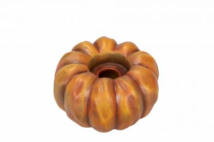 Lykt/ lysestake 2-pakning Pumpkin Orange Poly 11x7cm , hemmetshjarta.no