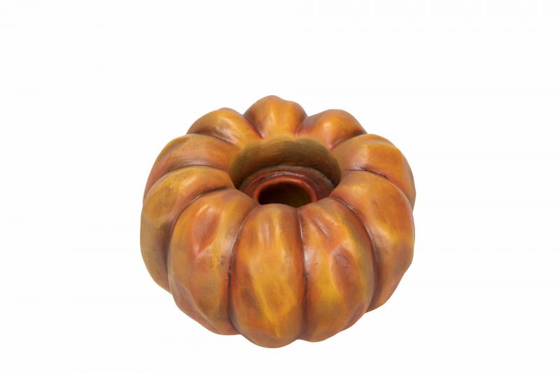 Lykt/ lysestake 2-pakning Pumpkin Orange Poly 11x7cm , hemmetshjarta.no