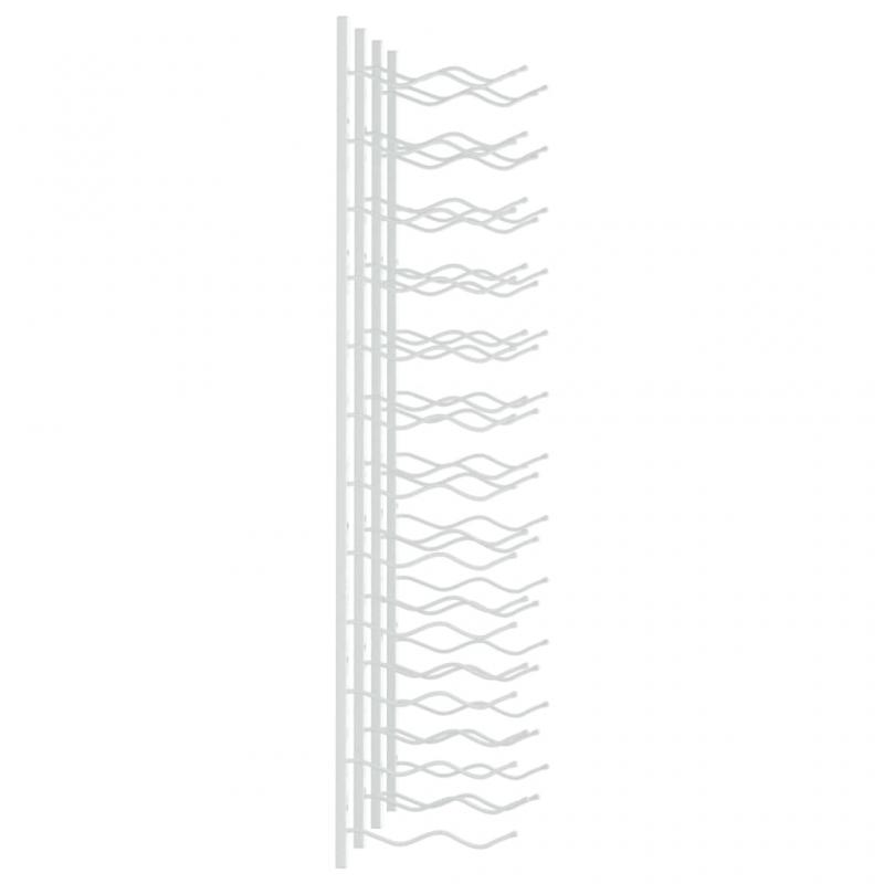 Vinstativ Veggmontert for 48 flasker hvitt jern , hemmetshjarta.no