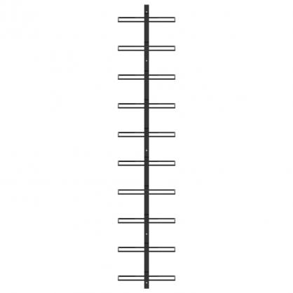 Vinstativ Veggmontert for 10 flasker sort metall , hemmetshjarta.no