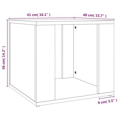 Nattbord Sengbord 41 x 40 x 36 cm Rykfarget eik konstruert tre , hemmetshjarta.no