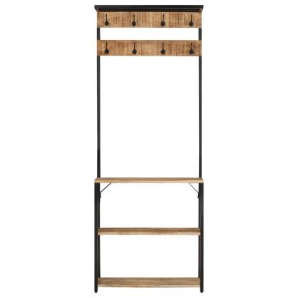 Garderobestativ Kleshenger med skooppbevaring 68x30x182 cm heltre mangotre , hemmetshjarta.no