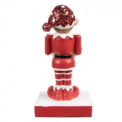 Innendrs julepynt Julestrmpe Krok Elf 20 cm Rd Polyresin , hemmetshjarta.no