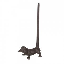 Kjøkkenrullholder Hund 14x8x30 cm Brunt metall , hemmetshjarta.no