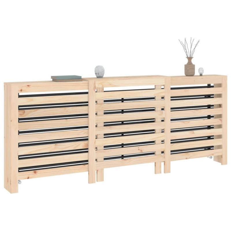 Radiatordeksel massiv furu horisontale lameller natur 210x21x85 cm , hemmetshjarta.no