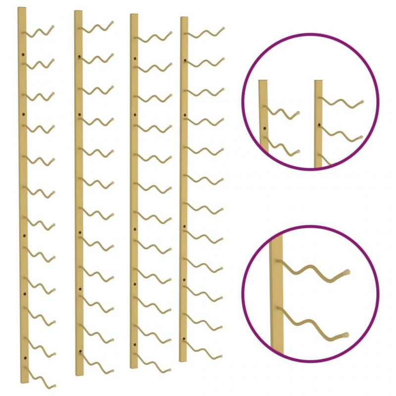 Vinstativ Veggmontert for 48 flasker gulljern , hemmetshjarta.no