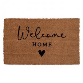 Dørmatte Welcome Home Svart 75x45x1 cm , hemmetshjarta.no