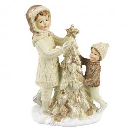 Innendørs julepynt Barn 14 Cm Beige Polyresin , hemmetshjarta.no