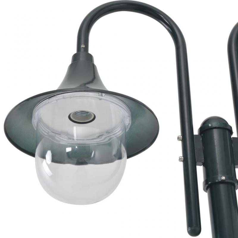 Hagebelysning Lyktestolpe for hage E27 220 cm aluminium 2 lamper , hemmetshjarta.no