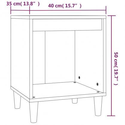 Nattbord Sengbord 40x35x50 cm sort , hemmetshjarta.no