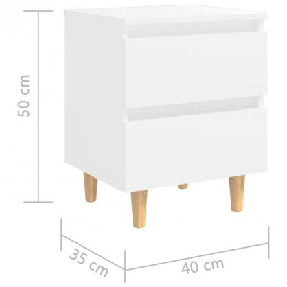 Nattbord Sengbord 40x35x50 cm hvit , hemmetshjarta.no