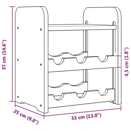 Vinstativ Vinhylle med hylle 33x25x37 cm massiv furu , hemmetshjarta.no