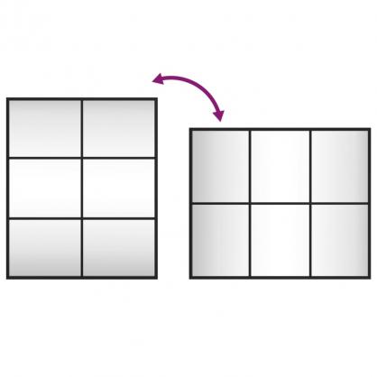 Veggspeil rektangulrt sort 50x60 cm jern , hemmetshjarta.no