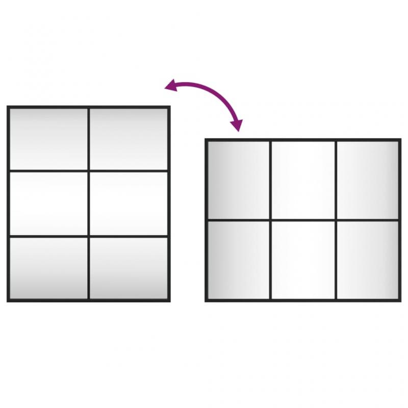 Veggspeil rektangulrt sort 50x60 cm jern , hemmetshjarta.no