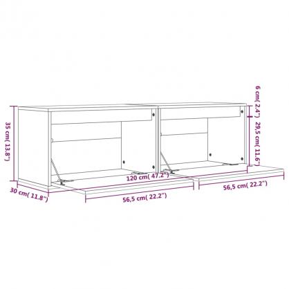 Veggskap 60x30x35 cm hvit massiv furu 2 stk , hemmetshjarta.no