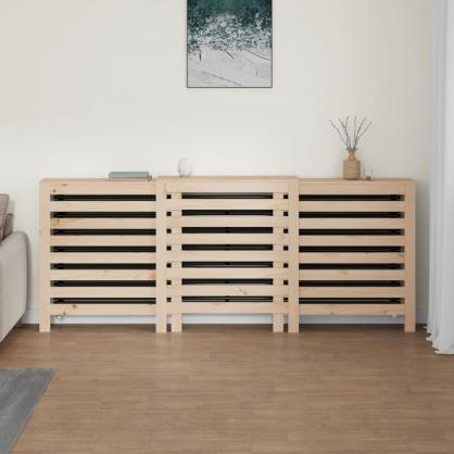 Radiatordeksel massiv furu horisontale lameller natur 210x21x85 cm , hemmetshjarta.no