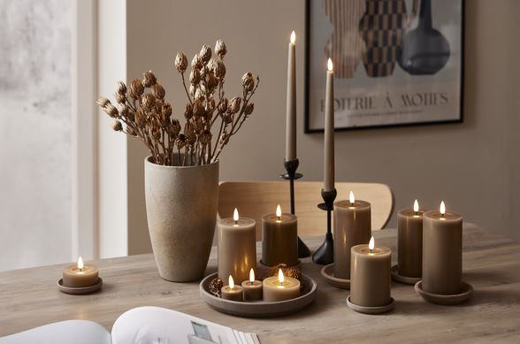 Stearinlys LED Telys 2-pakning Flamme Flow 7x5,5cm Muldvarp